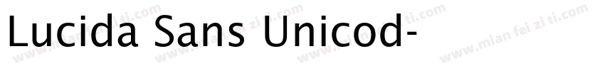 Lucida Sans Unicod字体转换